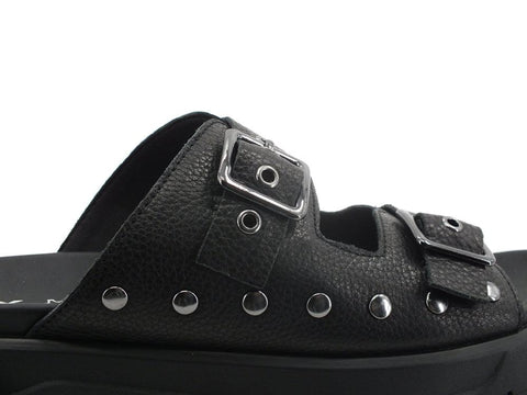 GEOX Ciabatta Fibbie Borchie Xand Nero - Sandrini Calzature e Abbigliamento
