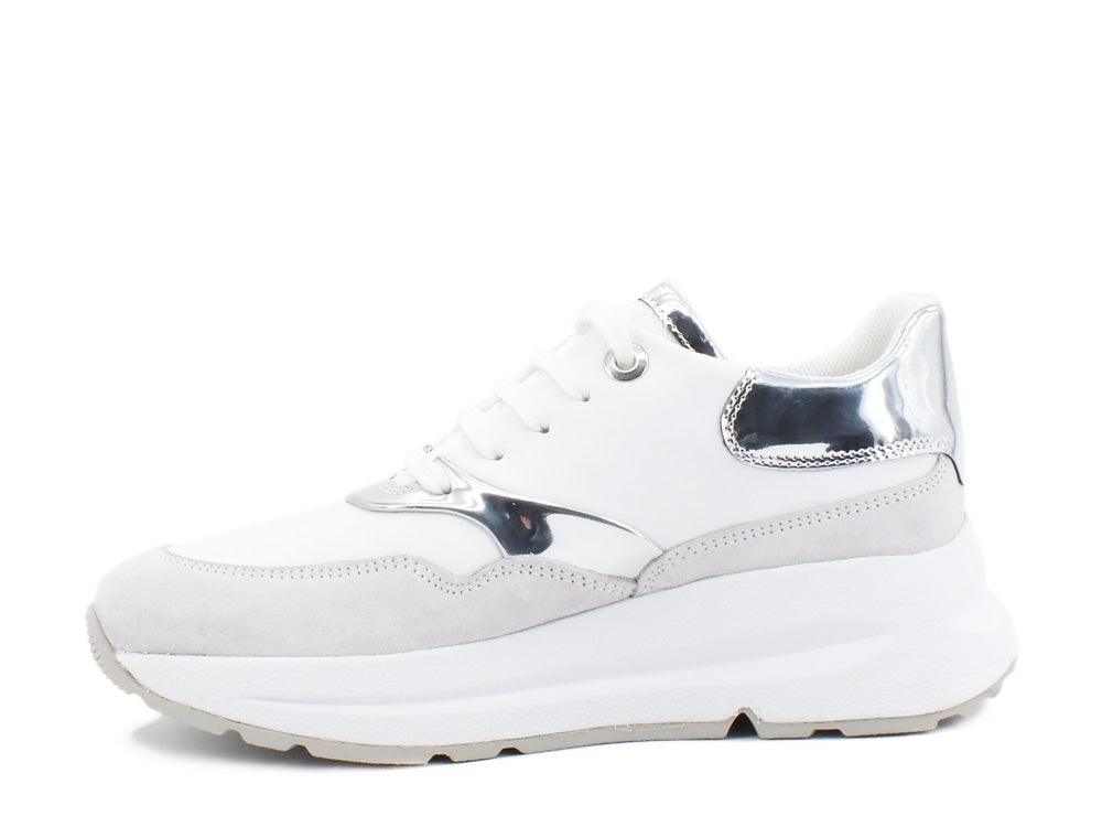 GEOX D Backshe C White Silver D02FLC085BNC007 - Sandrini Calzature e Abbigliamento