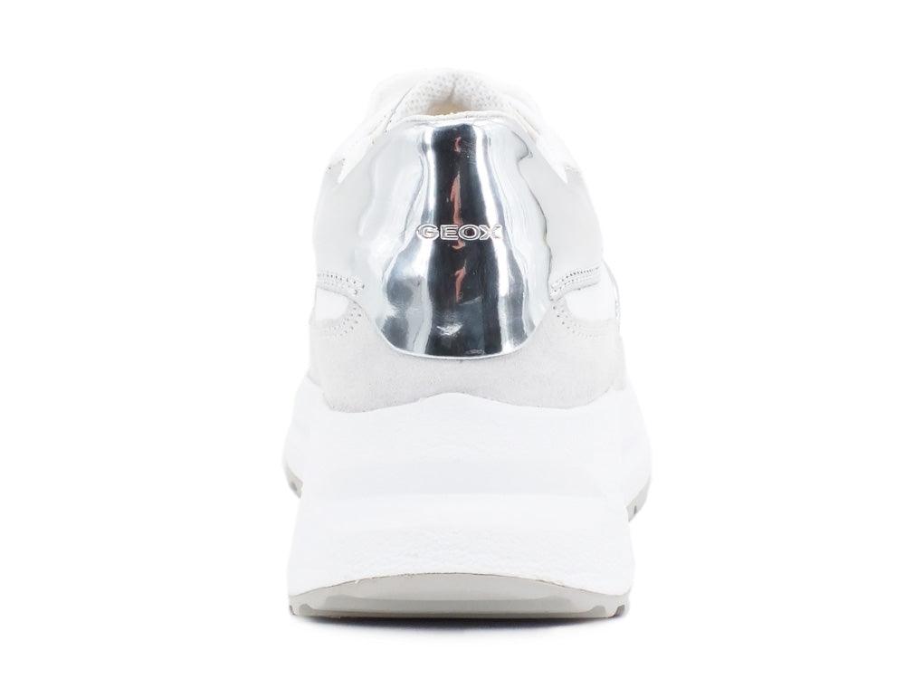 GEOX D Backshe C White Silver D02FLC085BNC007 - Sandrini Calzature e Abbigliamento