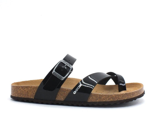 GEOX D Brionia Ciabatta Fibbie Black D02LSD000HHC9999 - Sandrini Calzature e Abbigliamento