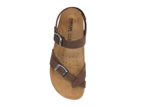 GEOX D Brionia Sandalo Fibbie Marrone Coffee D02LSE00032C6009 - Sandrini Calzature e Abbigliamento