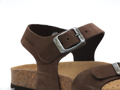 GEOX D Brionia Sandalo Fibbie Marrone Coffee D02LSE00032C6009 - Sandrini Calzature e Abbigliamento