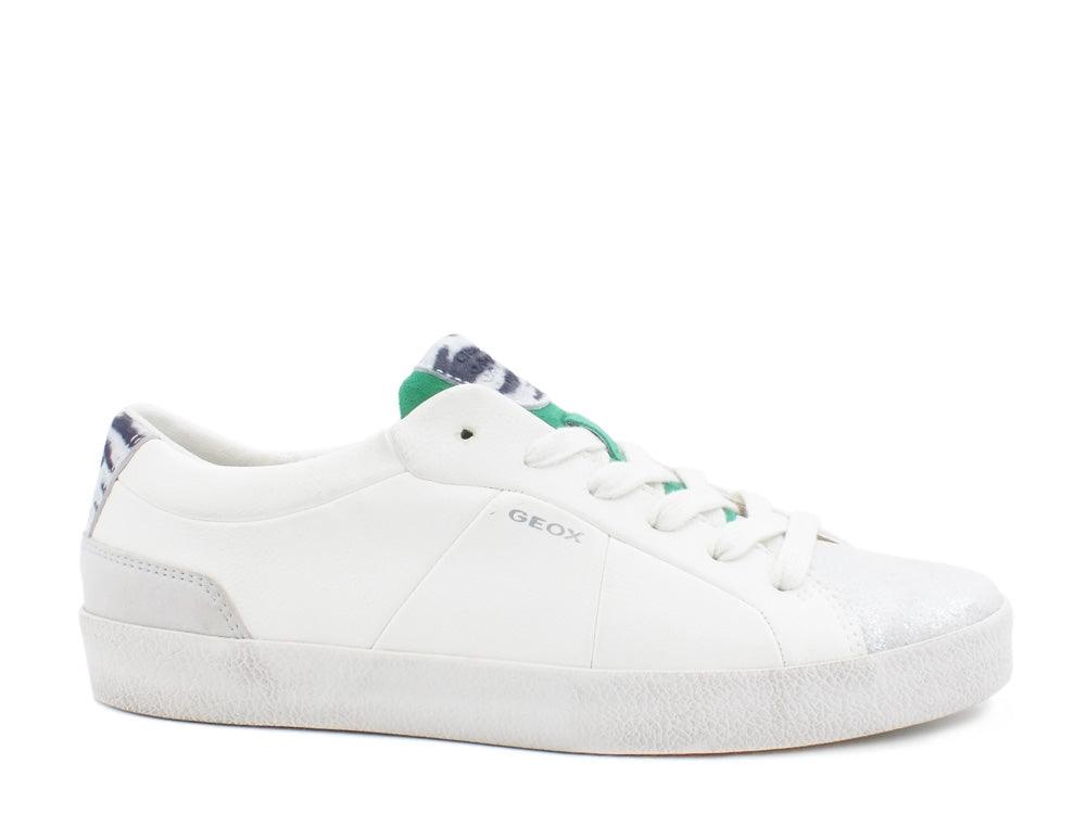 GEOX D Warley A Bianco Verde D92FBA0BC21C0547 - Sandrini Calzature e Abbigliamento