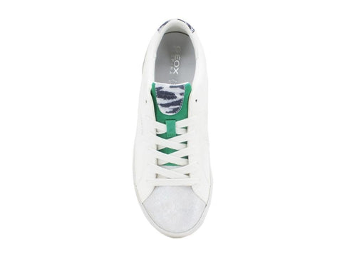 GEOX D Warley A Bianco Verde D92FBA0BC21C0547 - Sandrini Calzature e Abbigliamento