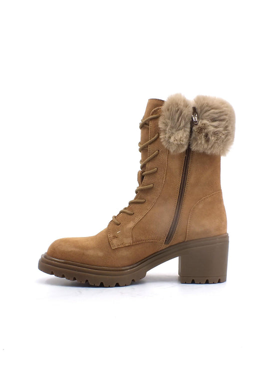 GEOX Damiana Stivaletto Tronchetto Donna Toffee Beige D36QCB022BHCS65A - Sandrini Calzature e Abbigliamento