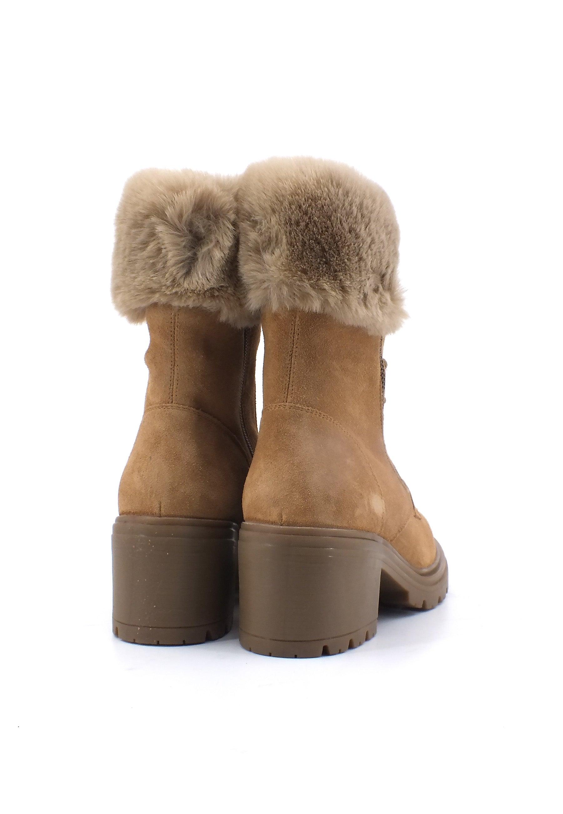 GEOX Damiana Stivaletto Tronchetto Donna Toffee Beige D36QCB022BHCS65A - Sandrini Calzature e Abbigliamento