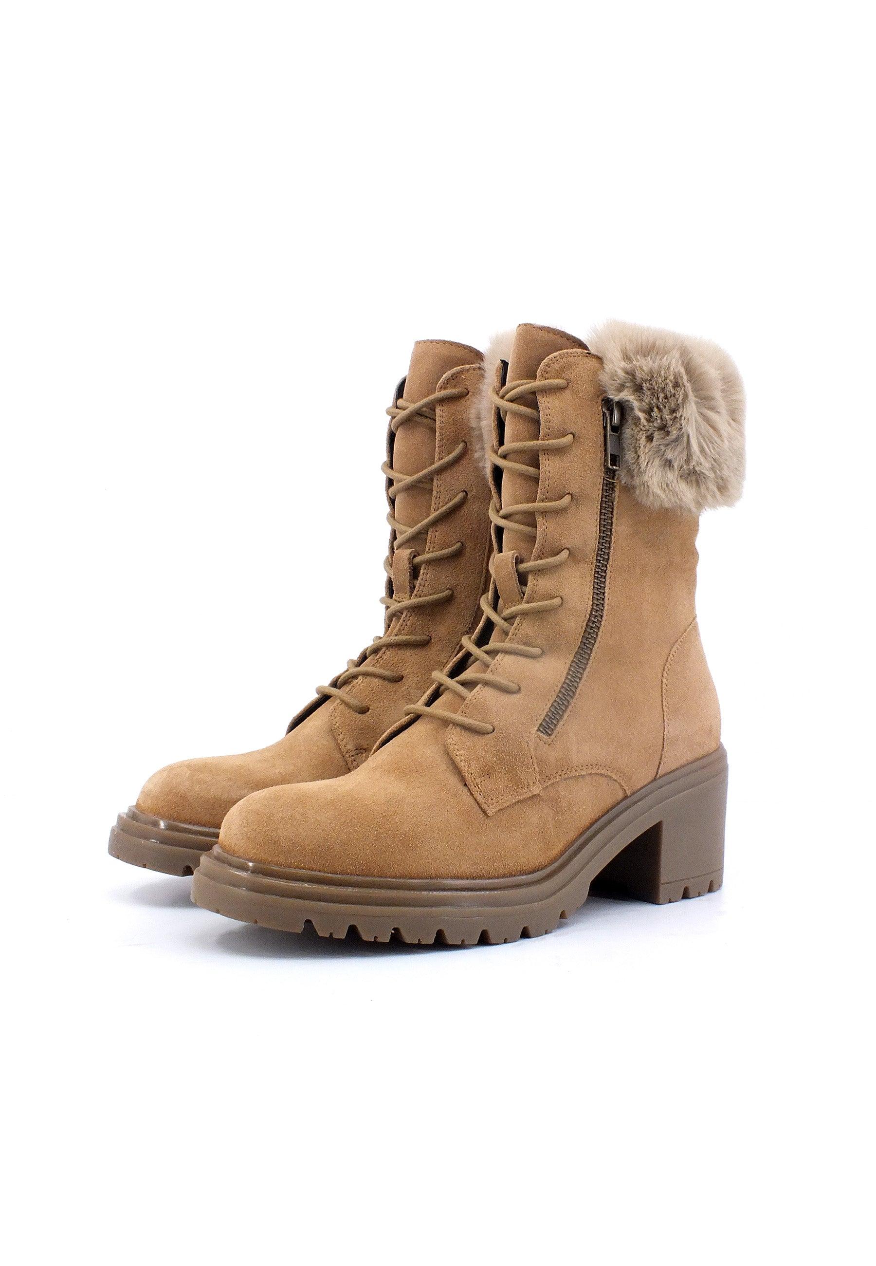 GEOX Damiana Stivaletto Tronchetto Donna Toffee Beige D36QCB022BHCS65A - Sandrini Calzature e Abbigliamento