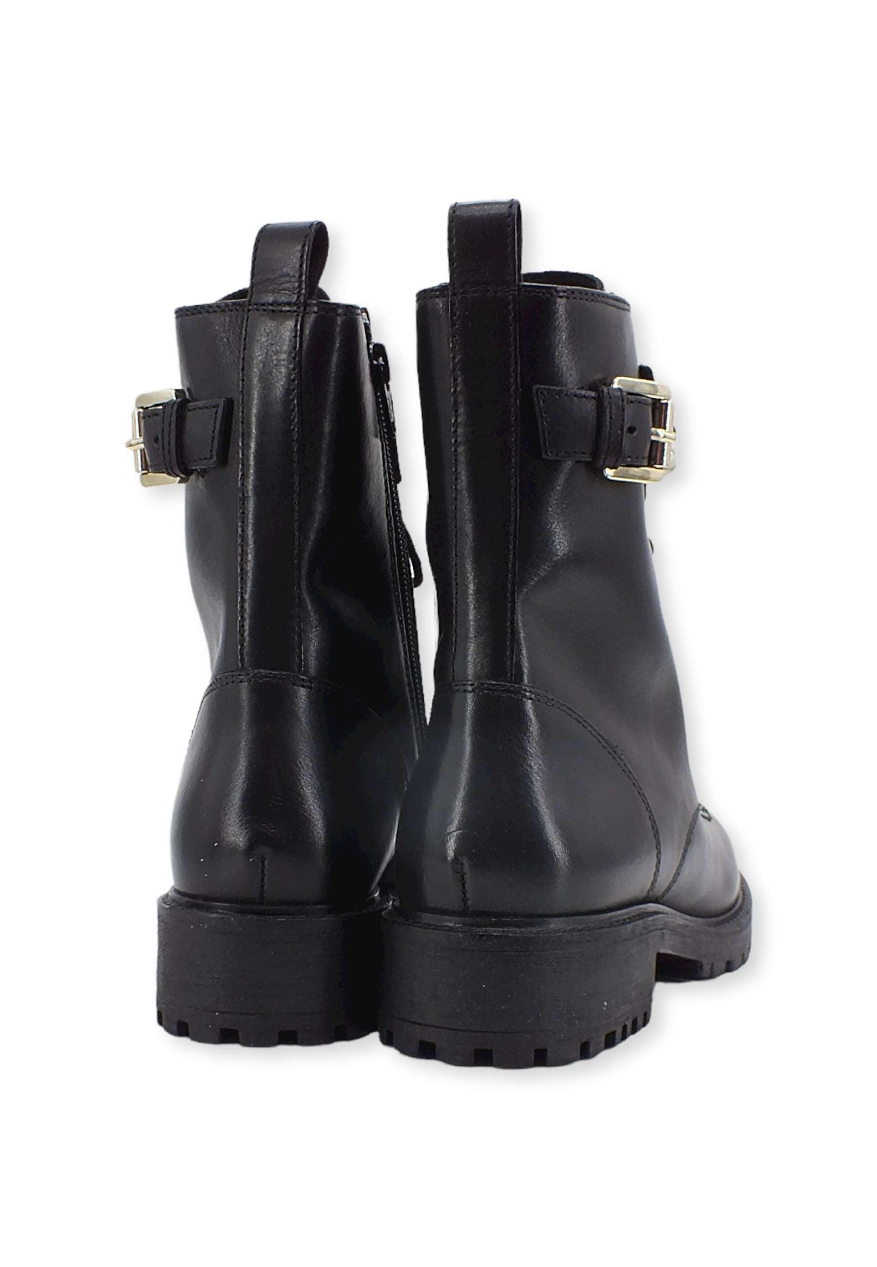 GEOX Hoara Stivaletto Anfibio Donna Black D26FTA00043C9999 - Sandrini Calzature e Abbigliamento