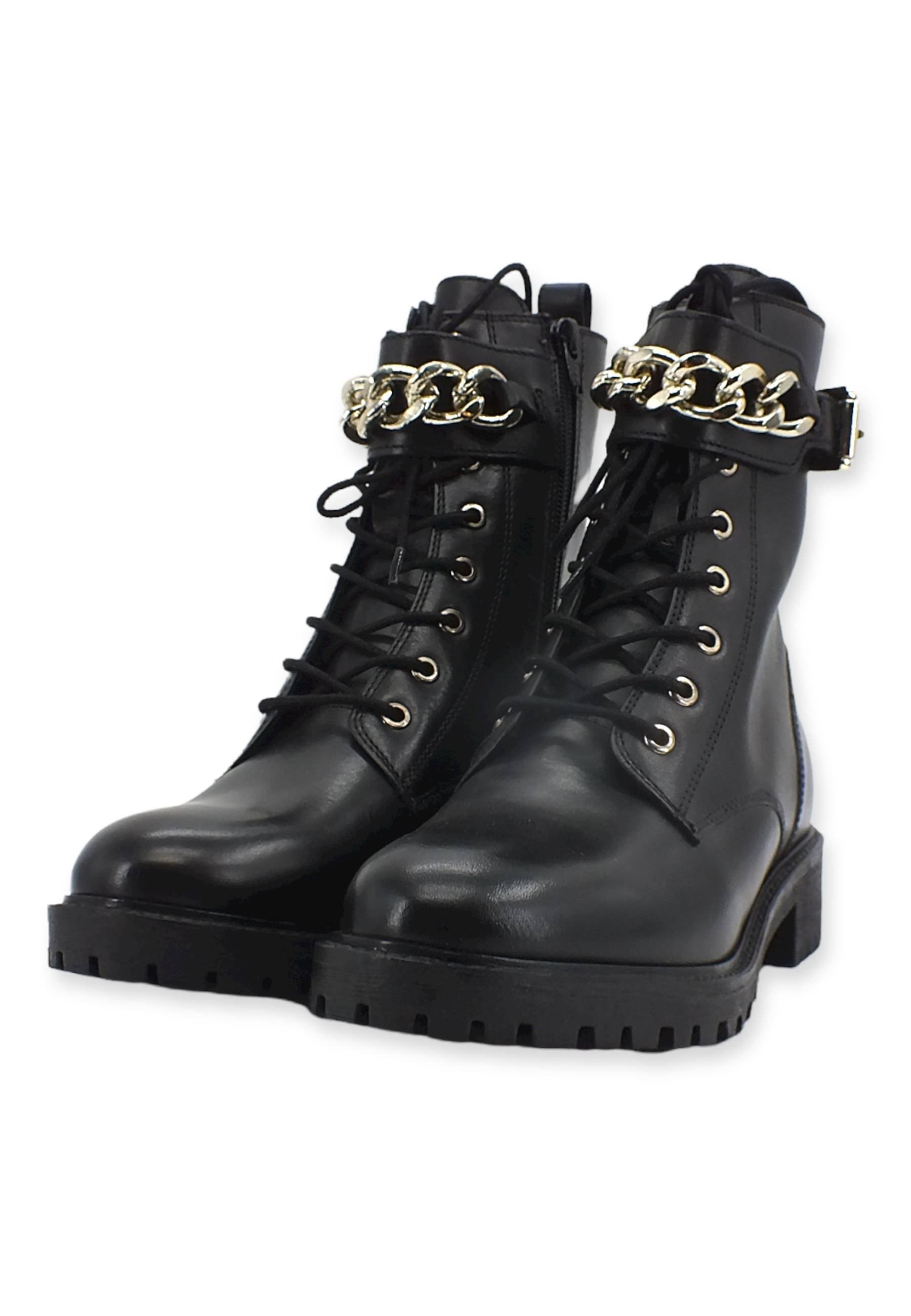 GEOX Hoara Stivaletto Anfibio Donna Black D26FTA00043C9999 - Sandrini Calzature e Abbigliamento
