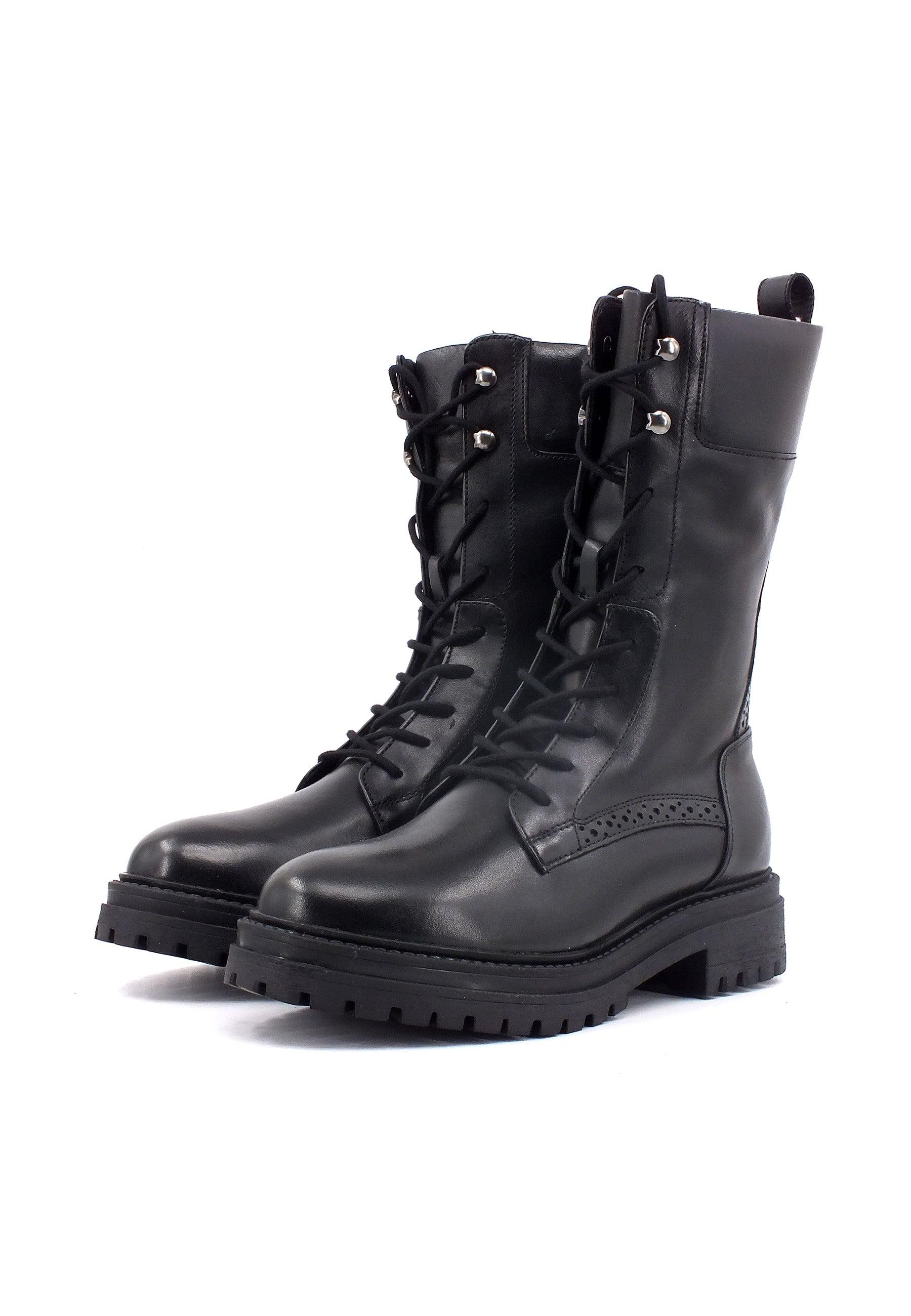 GEOX Iridea Stivaletto Anfibio Pelo Donna Black D36HRJ00043C9999 - Sandrini Calzature e Abbigliamento