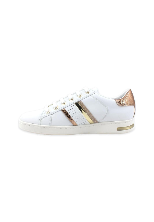 GEOX Jaysen Sneaker Donna White Rosegold D351BB085KYC1ZH8 - Sandrini Calzature e Abbigliamento