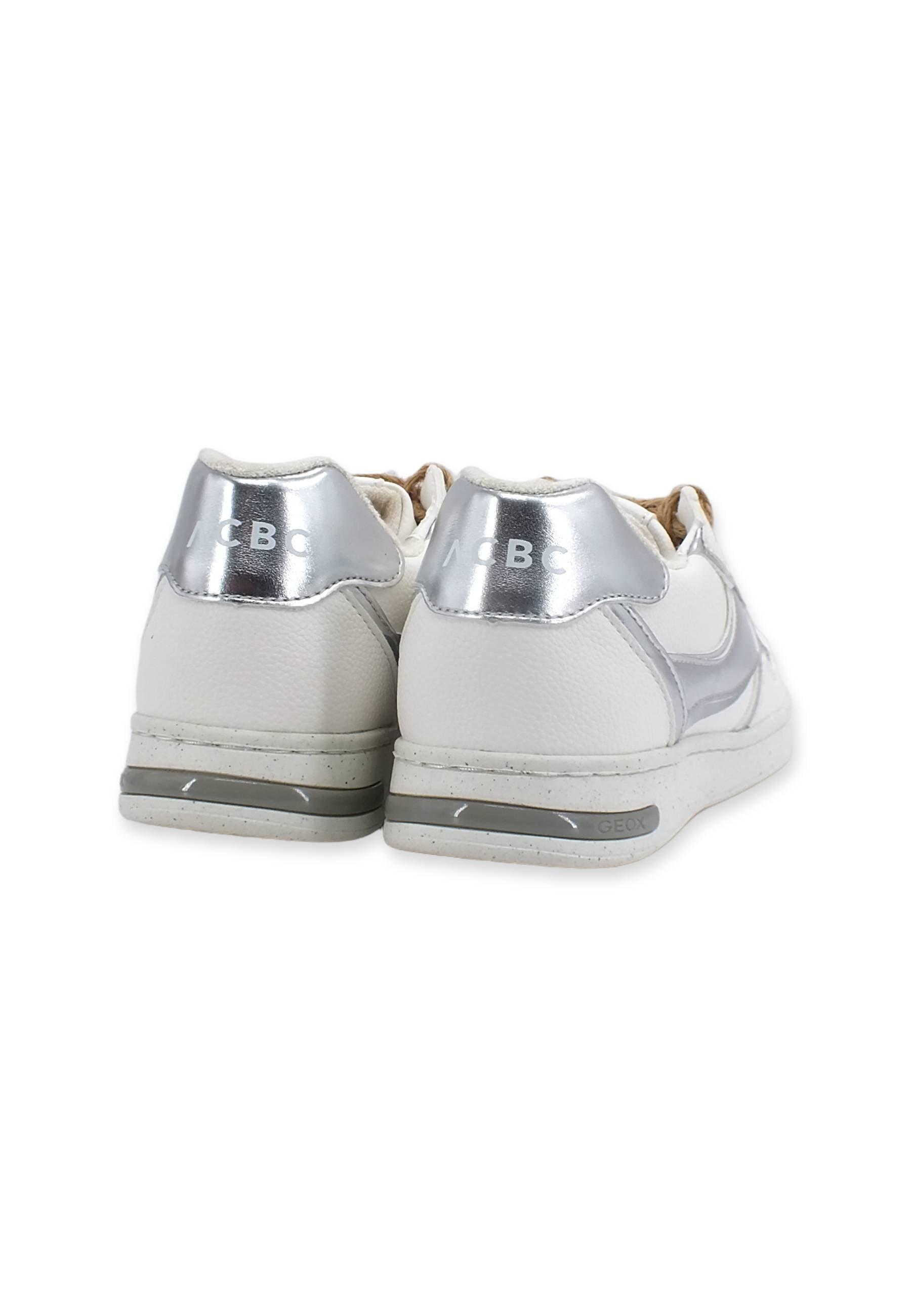 GEOX Jaysen Sneaker Donna White Silver D261BG0BUNFC0007 - Sandrini Calzature e Abbigliamento