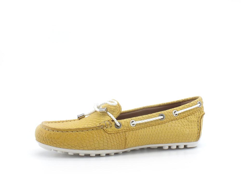 GEOX Mocassino Fiocco Leelyan Giallo Bianco - Sandrini Calzature e Abbigliamento