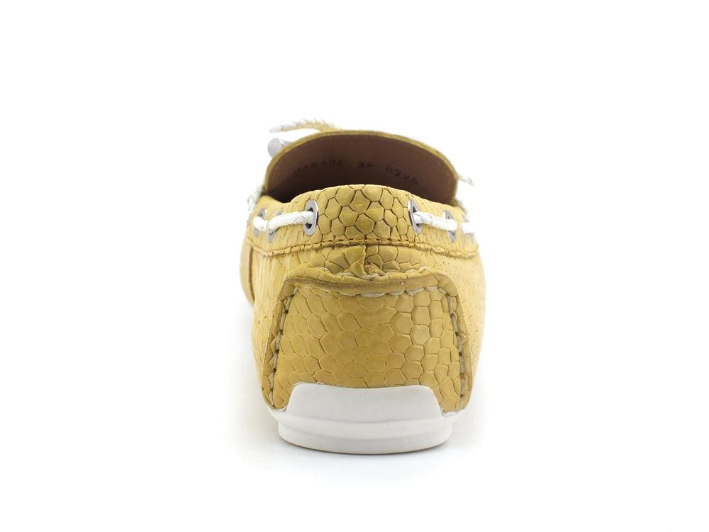 GEOX Mocassino Fiocco Leelyan Giallo Bianco - Sandrini Calzature e Abbigliamento