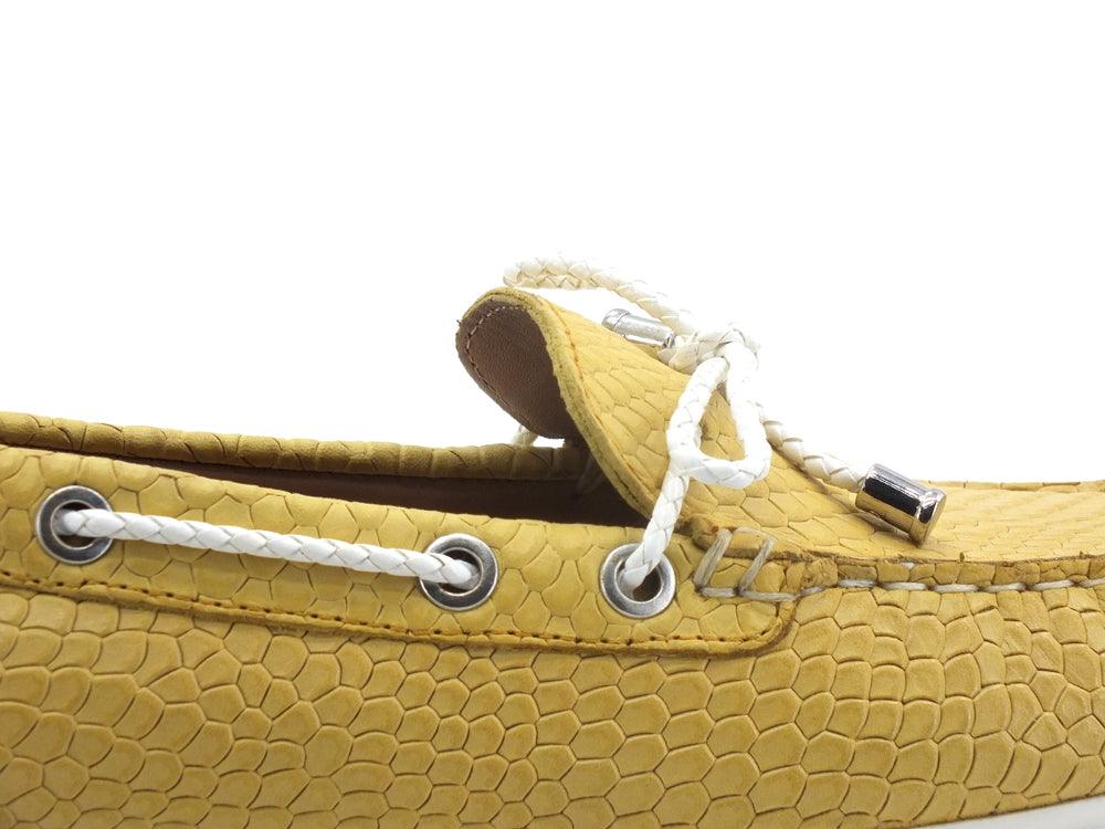 GEOX Mocassino Fiocco Leelyan Giallo Bianco - Sandrini Calzature e Abbigliamento