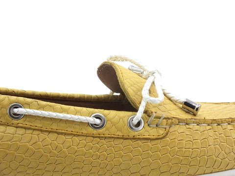 GEOX Mocassino Fiocco Leelyan Giallo Bianco - Sandrini Calzature e Abbigliamento