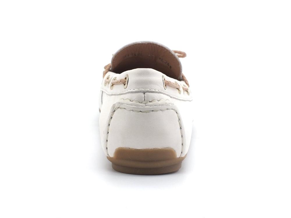 GEOX Mocassino Fiocco Leelyan Off White Bianco - Sandrini Calzature e Abbigliamento
