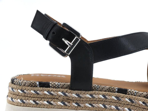 GEOX Sandalo Listini Intreccio Eolie Black Nero - Sandrini Calzature e Abbigliamento