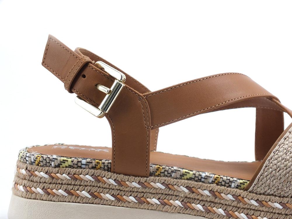 GEOX Sandalo Listini Intreccio Eolie Marrone Sabbia - Sandrini Calzature e Abbigliamento