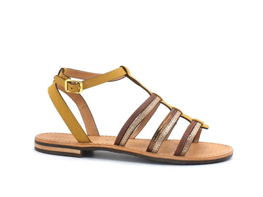 GEOX Sandalo Listini Pelle Ochre Dark Skin D022CE0001JC2Q5Q - Sandrini Calzature e Abbigliamento
