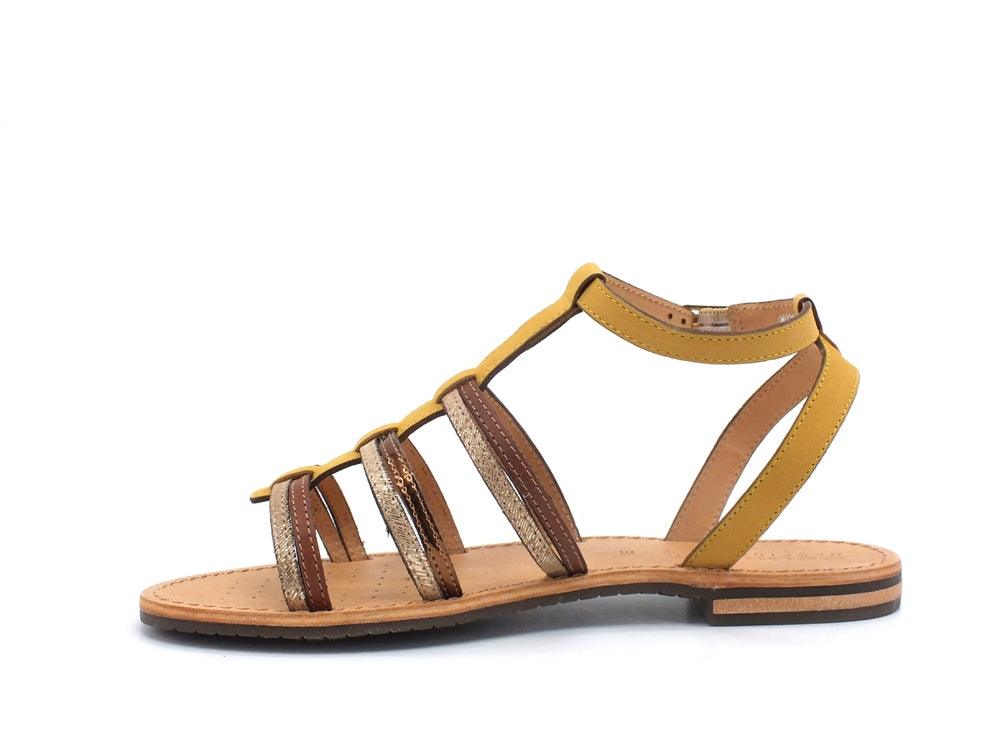 GEOX Sandalo Listini Pelle Ochre Dark Skin D022CE0001JC2Q5Q - Sandrini Calzature e Abbigliamento