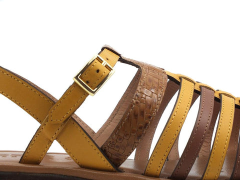 GEOX Sandalo Listini Pelle Sozy Marrone Giallo - Sandrini Calzature e Abbigliamento
