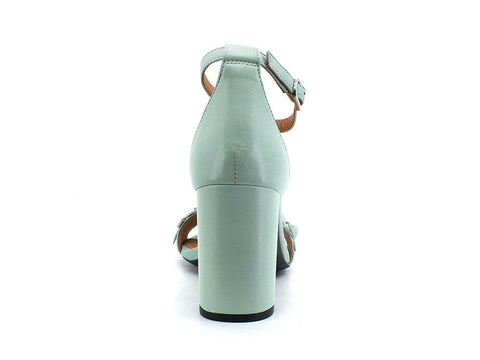 GEOX Sandalo Tacco Pelle Eraklia Mint Azzurro - Sandrini Calzature e Abbigliamento