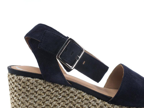 GEOX Sandalo Zeppa Lipare Dark Jeans Blu - Sandrini Calzature e Abbigliamento