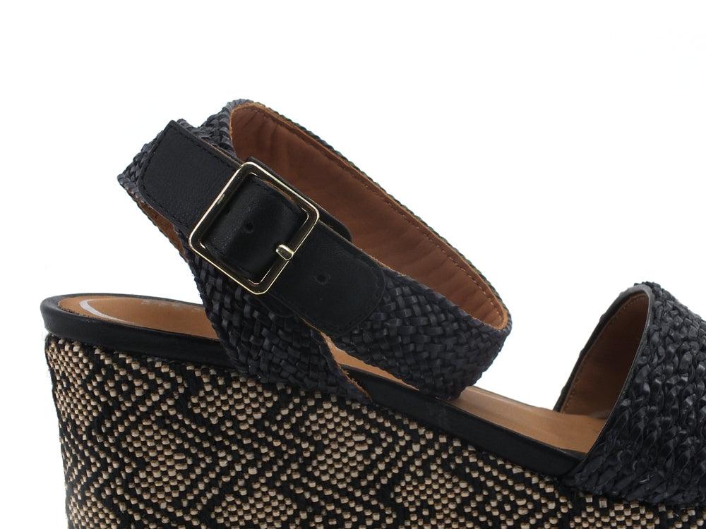 GEOX Sandalo Zeppa Lipari Black Nero - Sandrini Calzature e Abbigliamento