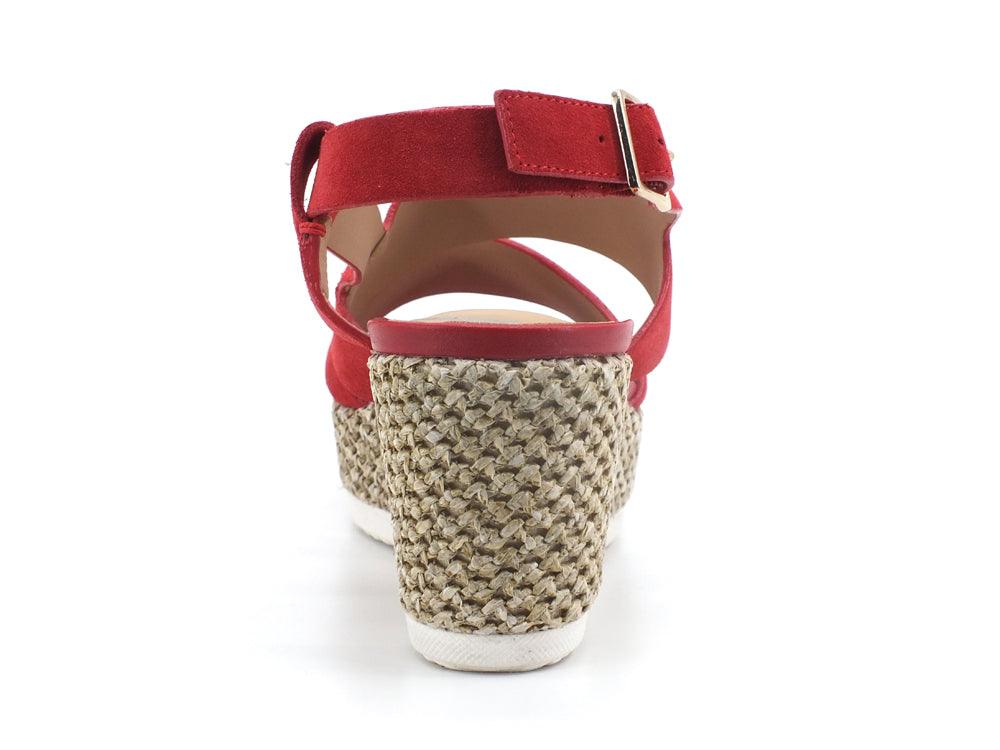 GEOX Sandalo Zeppa Lipari Red Rosso - Sandrini Calzature e Abbigliamento