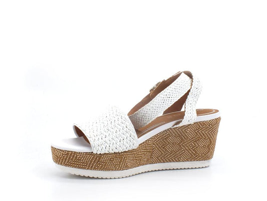 GEOX Sandalo Zeppa Lipari White Bianco - Sandrini Calzature e Abbigliamento