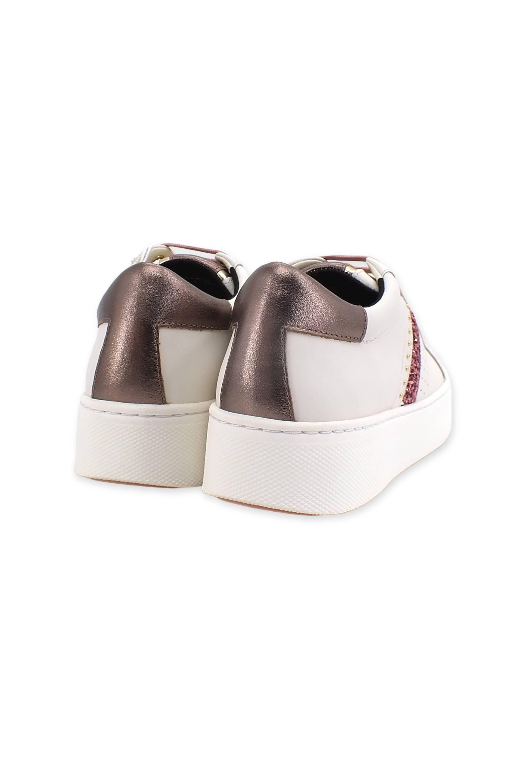 GEOX Skyely Sneaker Donna Glitter Off White Rose D16QXE085CFC1Q8J - Sandrini Calzature e Abbigliamento