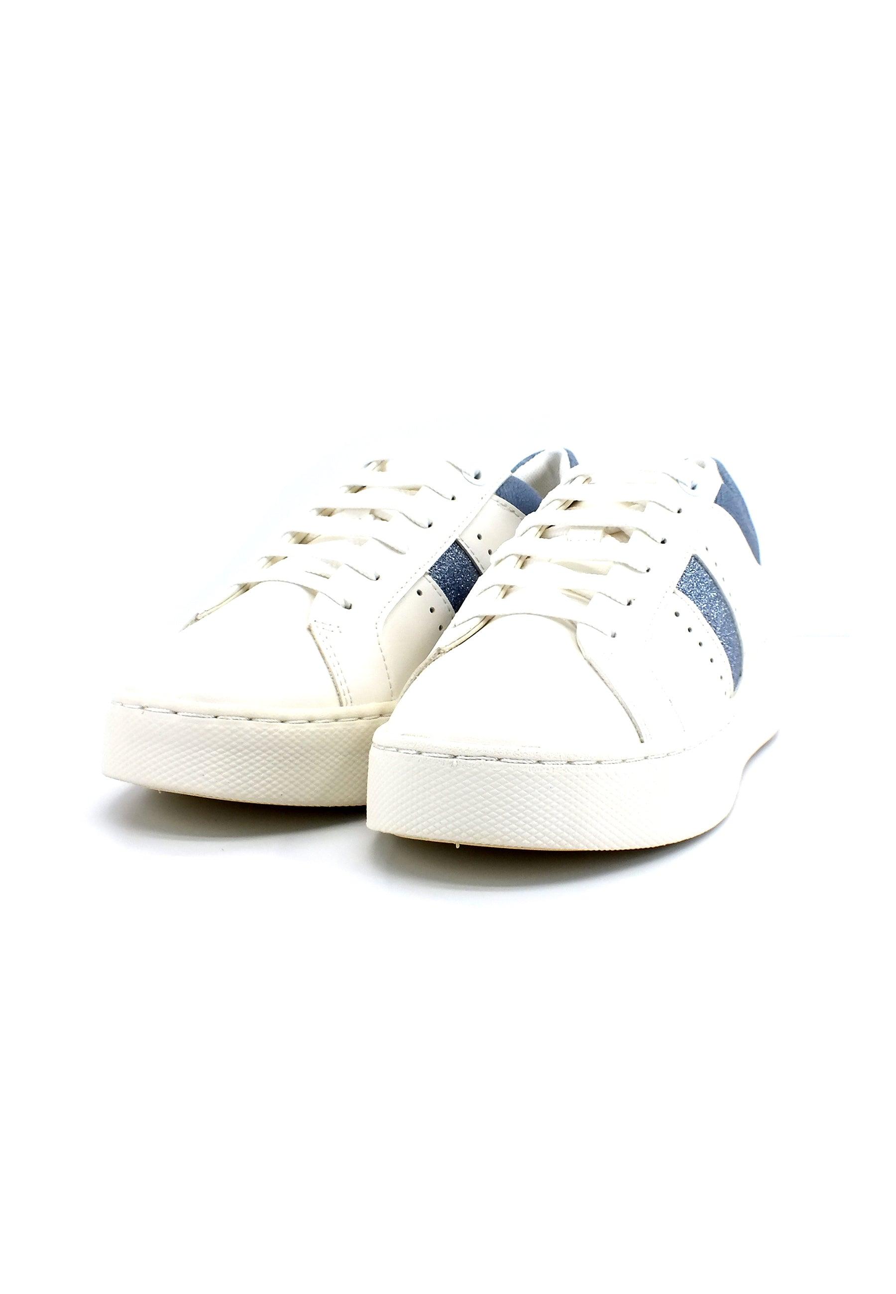 GEOX Skyely Sneaker Donna Glitter White Light Sky D35QXA0BCEKC1207 - Sandrini Calzature e Abbigliamento