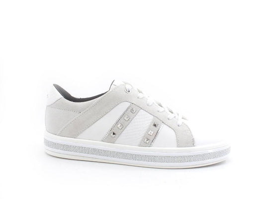GEOX Sneaker Bande Borchie White Off D16FFC08522C1352 - Sandrini Calzature e Abbigliamento