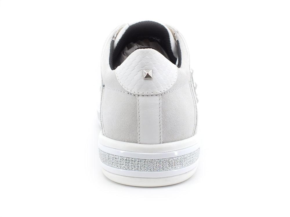 GEOX Sneaker Bande Borchie White Off D16FFC08522C1352 - Sandrini Calzature e Abbigliamento