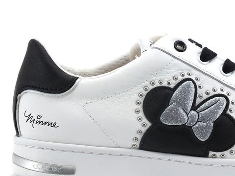 GEOX Sneaker Dinsey Minnie Retro Jaysen Bianco Nero - Sandrini Calzature e Abbigliamento