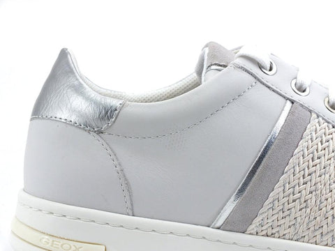 GEOX Sneaker Fascia Strass Bianco White Silver - Sandrini Calzature e Abbigliamento