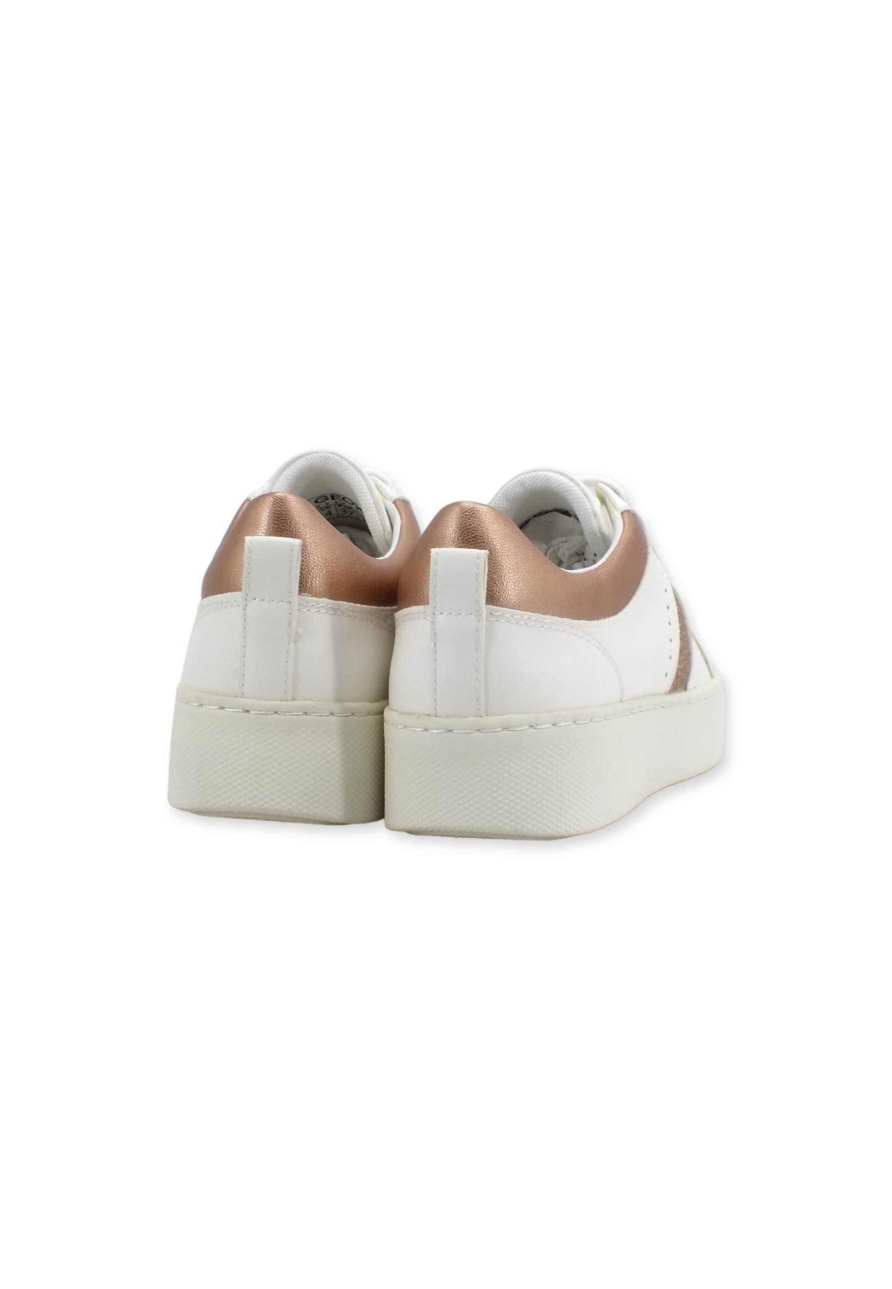 GEOX Sneaker Glitter Donna White Rose Gold D35QXA054AJC1ZH8 - Sandrini Calzature e Abbigliamento