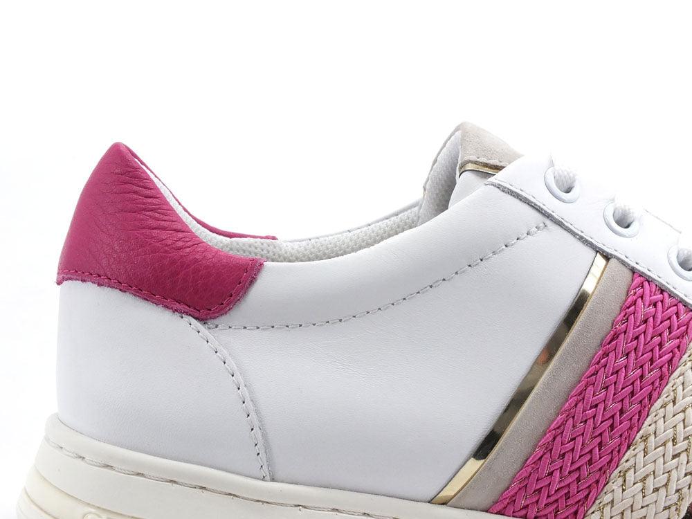 GEOX Sneaker Goat Banda Jaysen Bianco Rosa - Sandrini Calzature e Abbigliamento