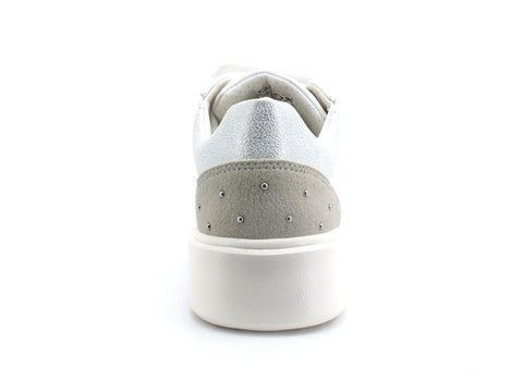 GEOX Sneaker Logo Retro Borchie Nhenbus Bianco - Sandrini Calzature e Abbigliamento