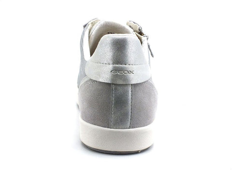 GEOX Sneaker Met Syn Metal Grigio - Sandrini Calzature e Abbigliamento