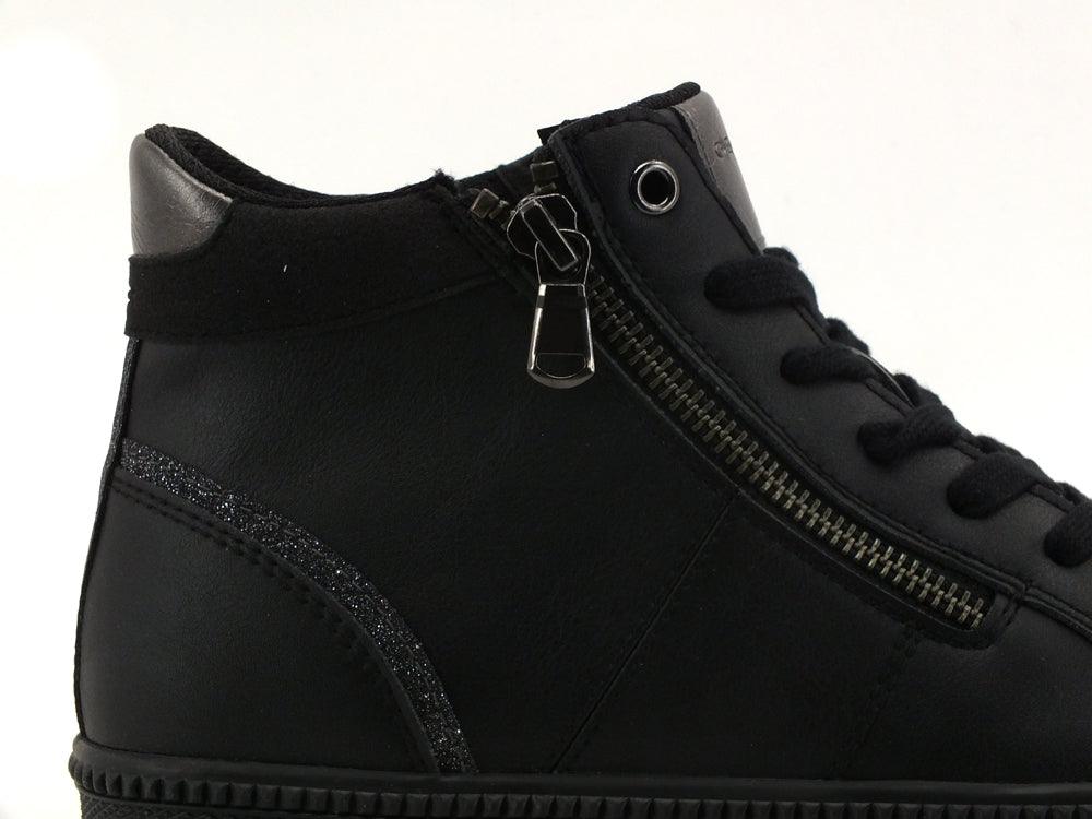 GEOX Sneaker Mid Zip Black D166HB000BCC9999 - Sandrini Calzature e Abbigliamento