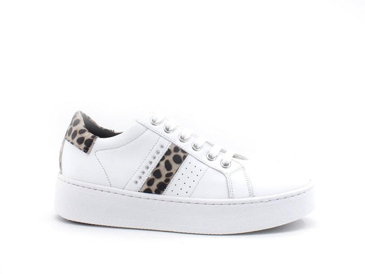 GEOX Sneaker Platform Leopard White D16QXE08507C1000 - Sandrini Calzature e Abbigliamento