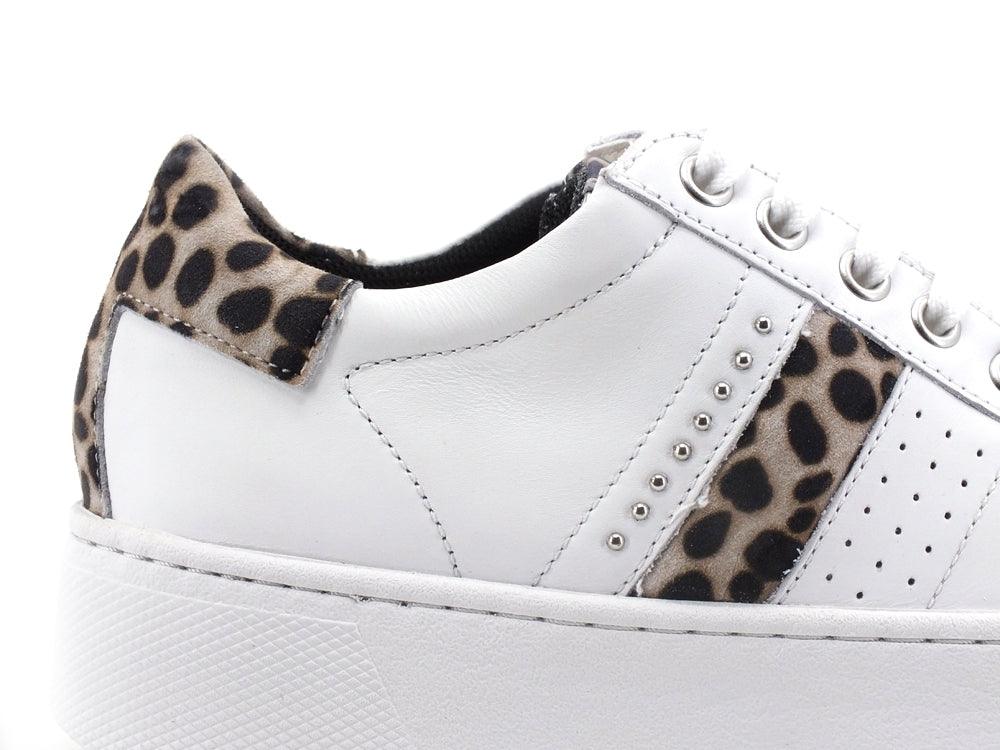 GEOX Sneaker Platform Leopard White D16QXE08507C1000 - Sandrini Calzature e Abbigliamento