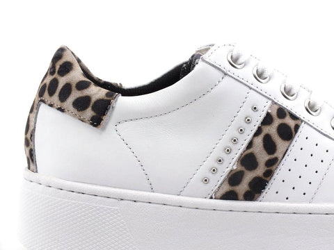 GEOX Sneaker Platform Leopard White D16QXE08507C1000 - Sandrini Calzature e Abbigliamento