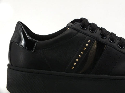GEOX Sneaker Platform Suede Black D16QXE08502C9999 - Sandrini Calzature e Abbigliamento