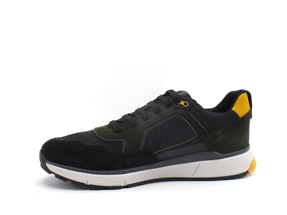 GEOX Sneaker Running Black Dark Yellow U16DQA022FUC9241 - Sandrini Calzature e Abbigliamento