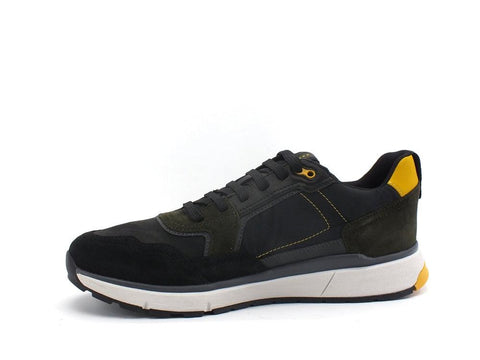 GEOX Sneaker Running Black Dark Yellow U16DQA022FUC9241 - Sandrini Calzature e Abbigliamento