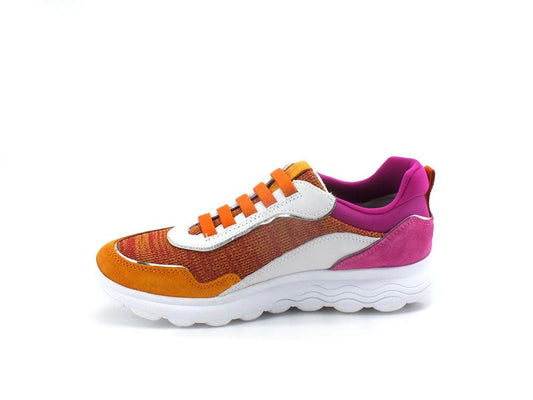 GEOX Sneaker Running Knitted Spherica Arancio Fuxia - Sandrini Calzature e Abbigliamento