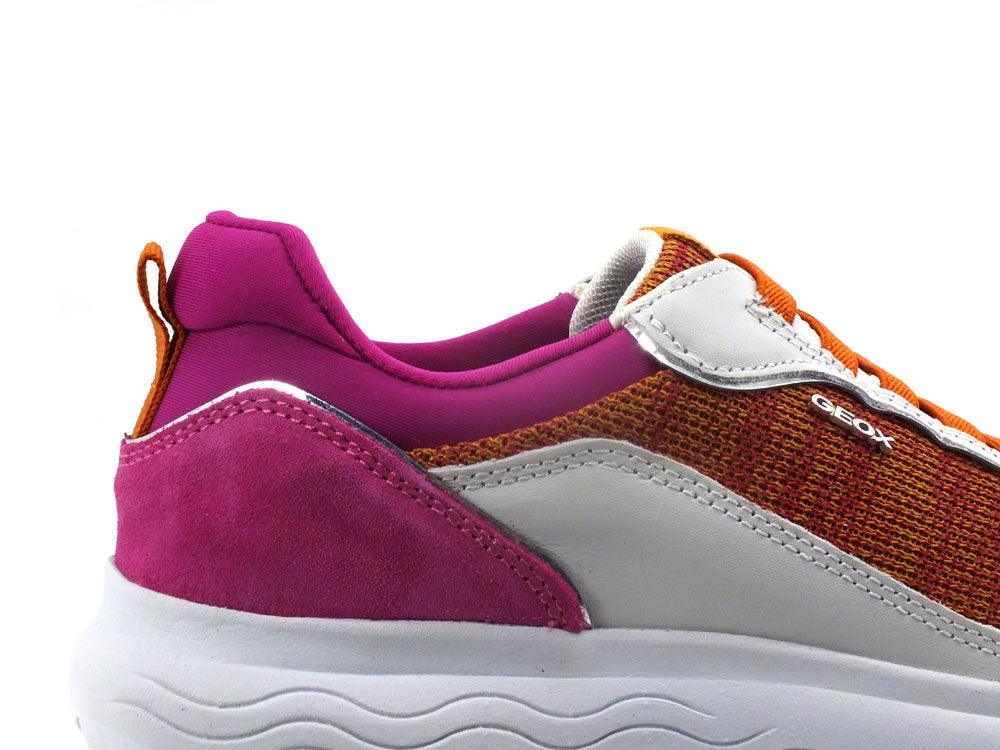 GEOX Sneaker Running Knitted Spherica Arancio Fuxia - Sandrini Calzature e Abbigliamento